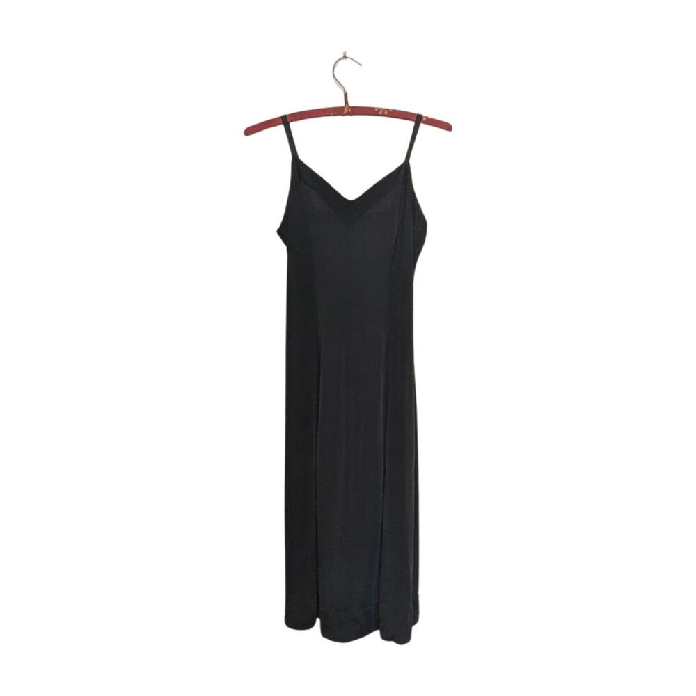 Rare Vintage 30s Vanity Fair Black Nylon Tricot Knit Full Slip 36
